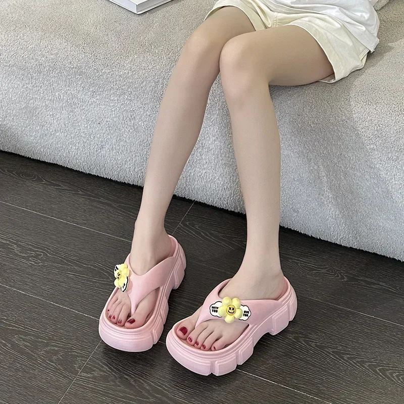 Summer Women Cloud Slippers Indoor Soft Sole Casual Filp Flops Bathroom Non Slip Sandals Outdoor Beach Thick Bottom Slides Shoes