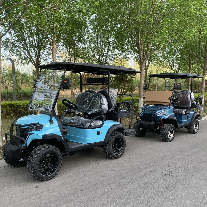 Factory Custom-Made New Road-Legal Electric Golf Cart With Solar Panel Powered Golf Cart Touch Screen Multimedia Backup Camera