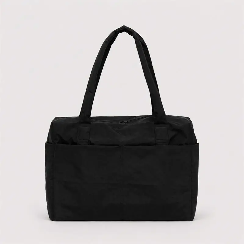 Brand Checkered Leopard Canvas Tote Bag Large Capacity Multi Pocket Handbag Extendable Suitcase Travel Bag Foldable Duffle Purse