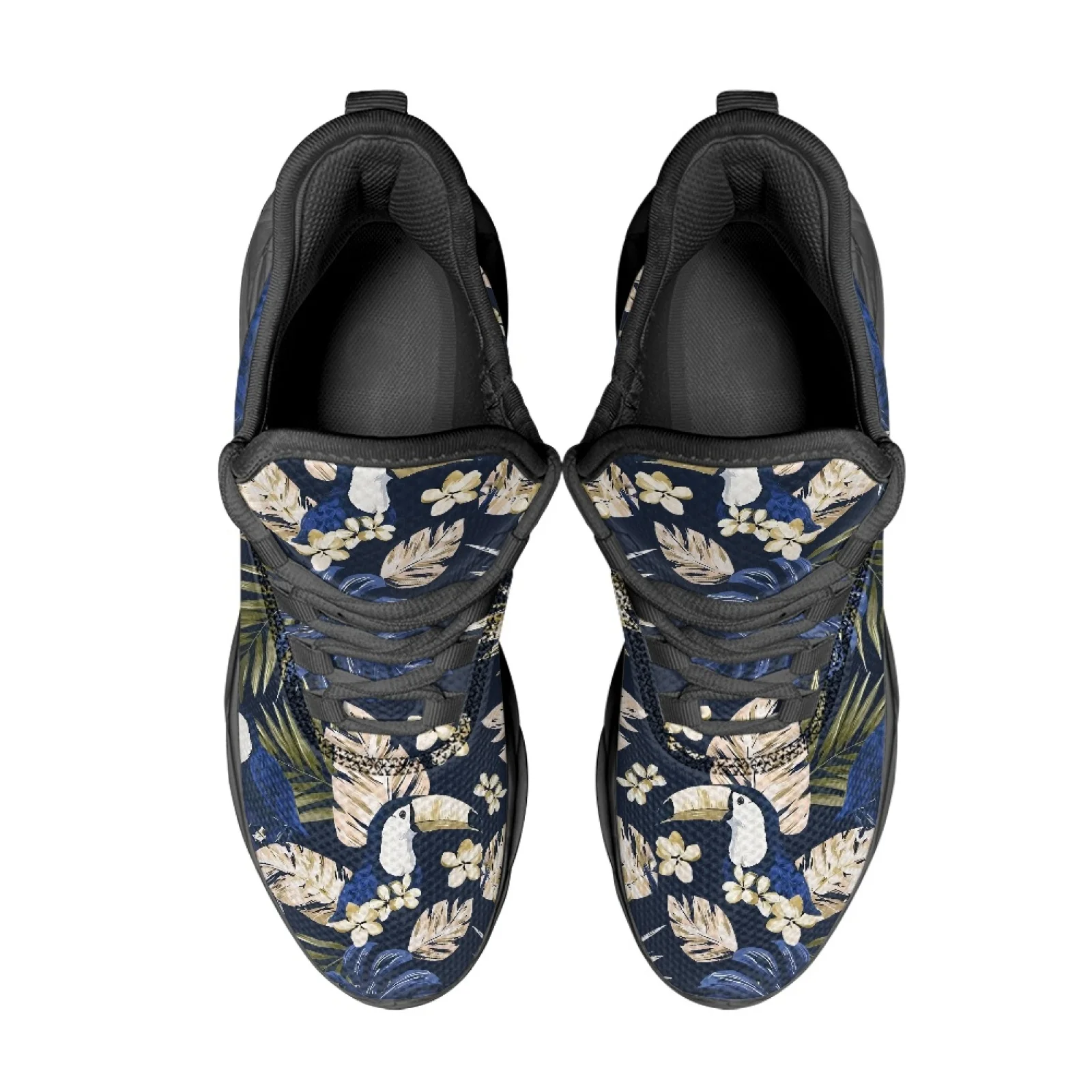 PENSTROLL Tropical Leaf Casual Running Shoes Athletic Running Sport Shoes for Adults Breathable Mens Running Shoes