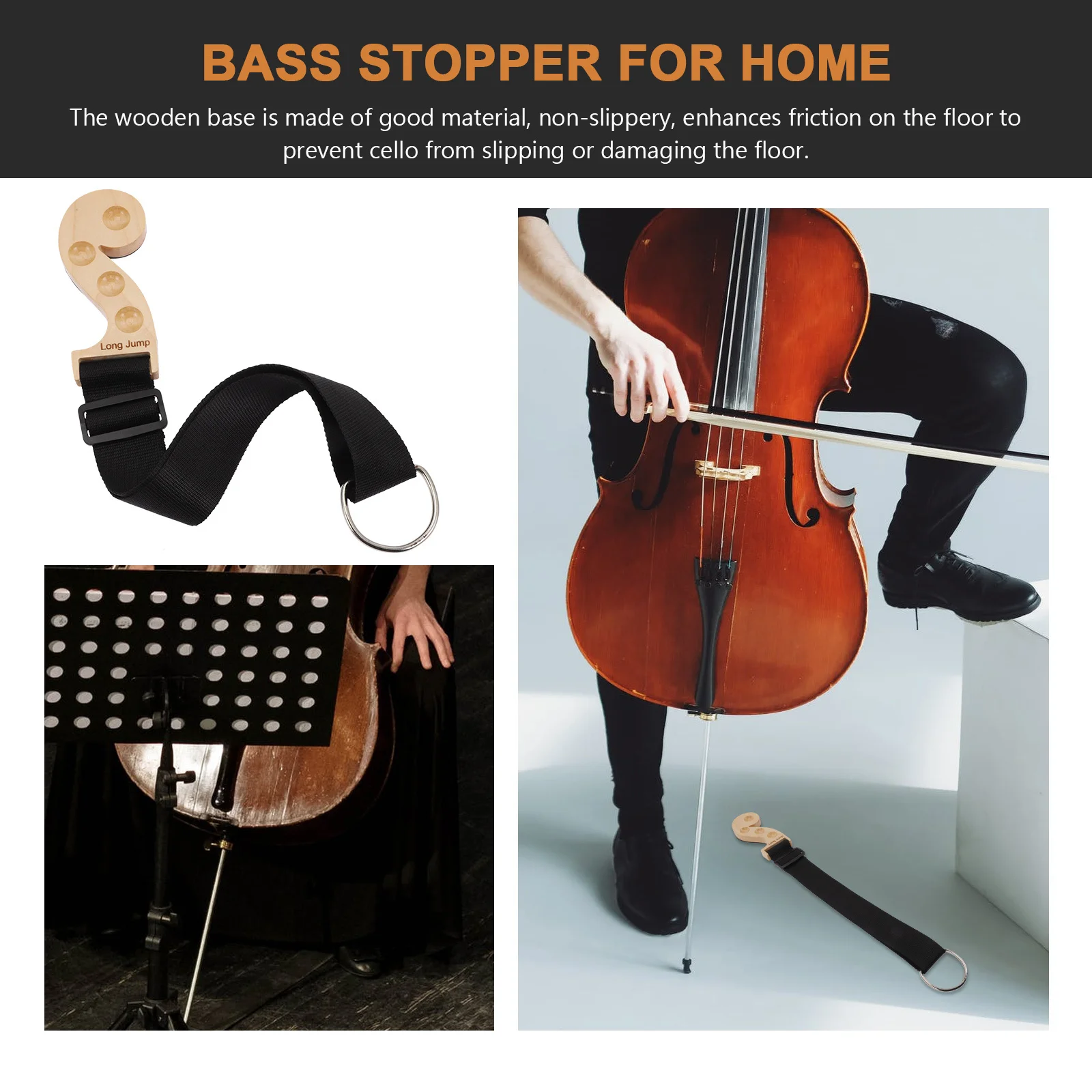 

1pcs Non-Slip Cello Pad Thick Wooden End-Pin Stopper Anti-Skid Cushion For Cello Anchor Rest Durable Floor Protector