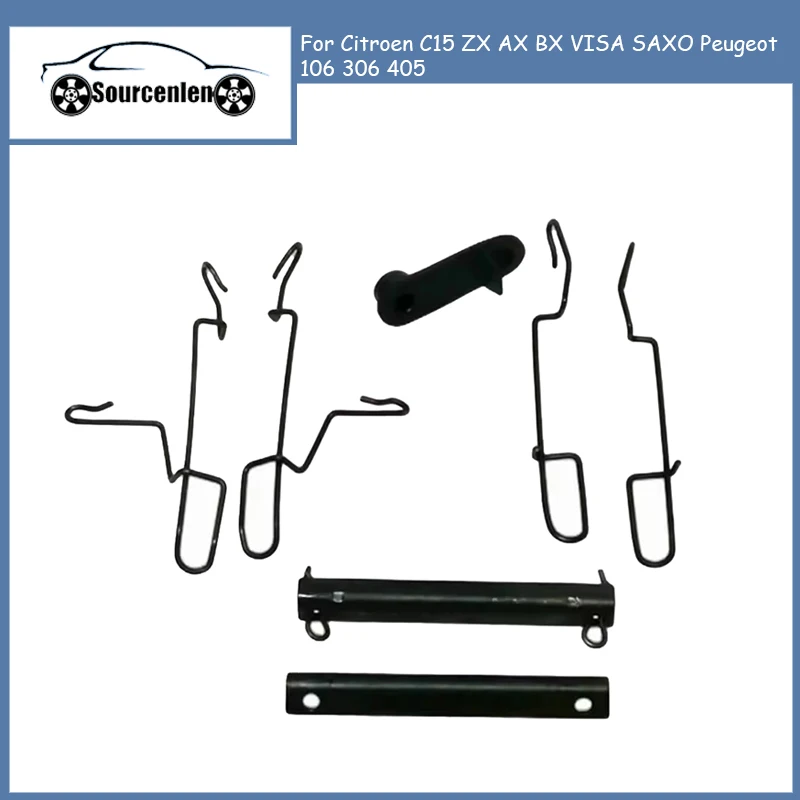 Conjunto de Fijación de Pastillas de Freno Delanteras 442765 para Citroen C15 ZX AX BX VISA SAXO Peugeot 106 306 405 Clip para Automóvil