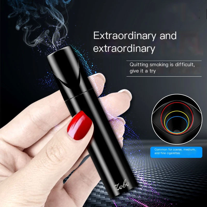 Zobo Full Metal Micro-hole Filter Cigarette Holder Cyclical Cleaning Mouthpiece Man Woman For 5.5mm 6.3mm 8mm Cigarette Smoking