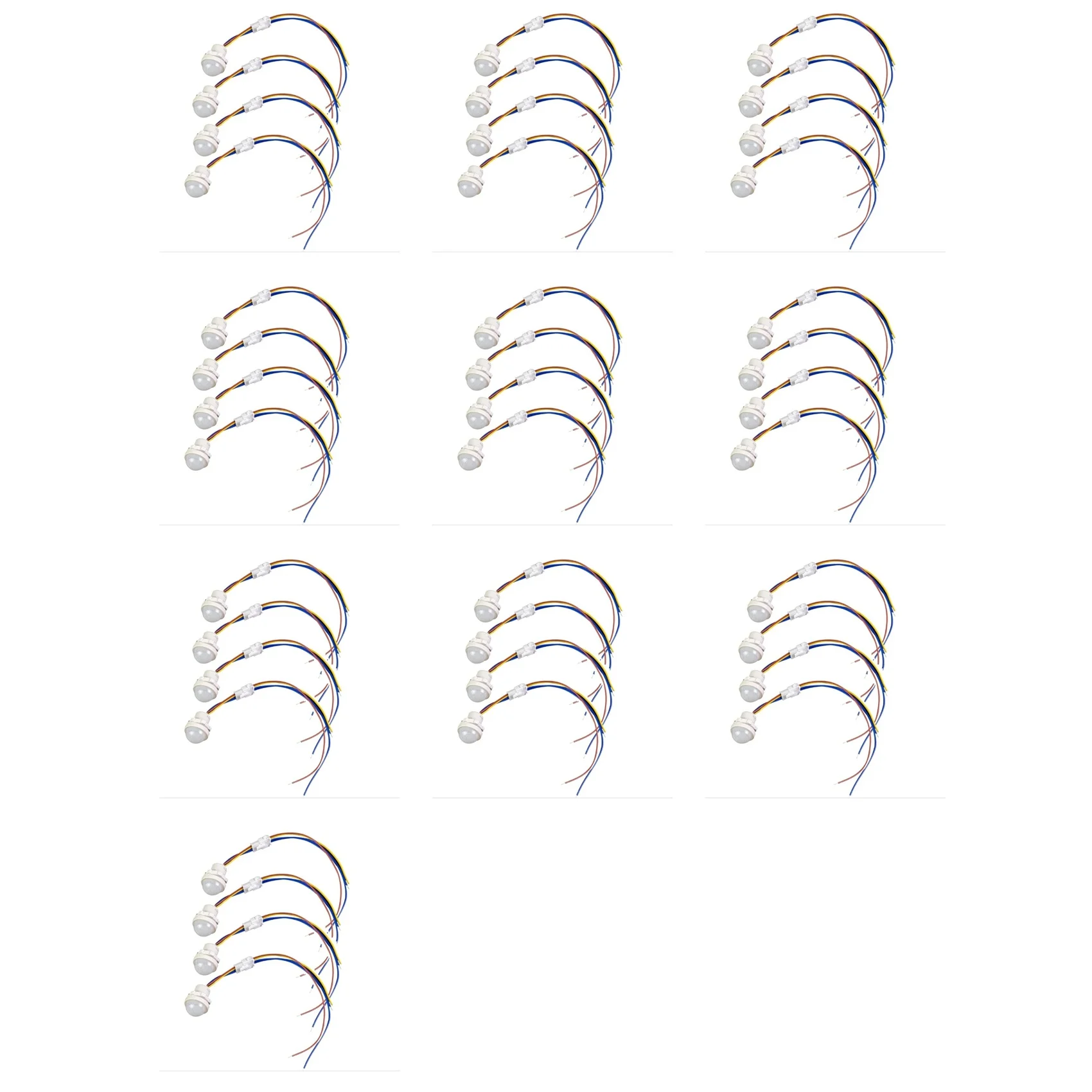 A19F-40Pcs Motion Sensor Light Switch, PIR Sensor Smart Detection Switch, AC110-240V Ceiling Or Wall Mount Smart Light Switch