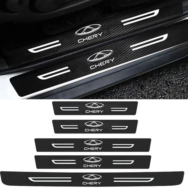 

Car Rear Trunk Bumper Decals for CHERY Badge TIGGO 3 4 5 7 PRO 8 Door Sill Threshold Protective Film Stickers Accessories
