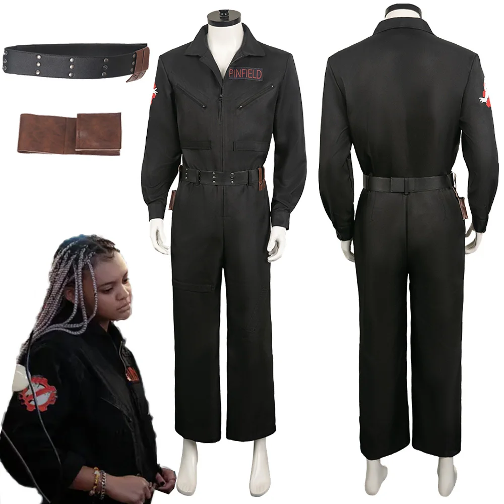 

Lucky Cosplay Fantasy Black Jumpsuit Fanny Pack 2024 Movie Ghost Cosplay Busters Costume Disguise Women Men Fantasia Outfits