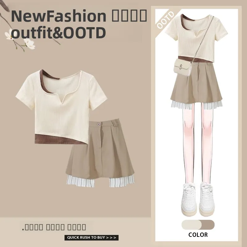 

Летний модный женский комплект из двух предметов ort Sve, дизайн большого размера, топ и юбка с дизайном, ансамбль из полиэфирного волокна