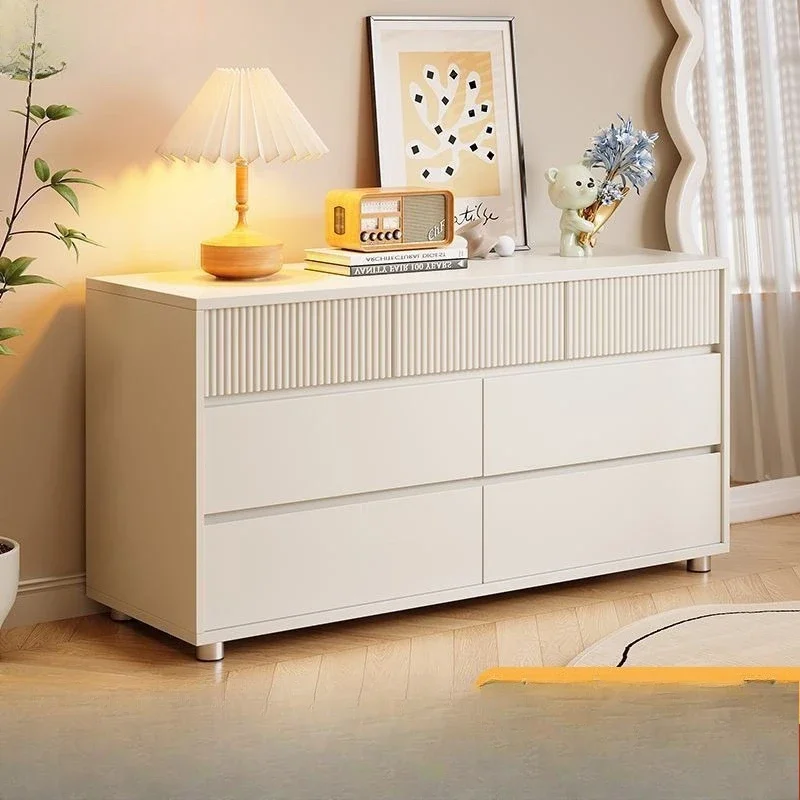 Solid wood chest storage cabinet Multi-layer finishing cabinet Household bedroom Bedside table Living room