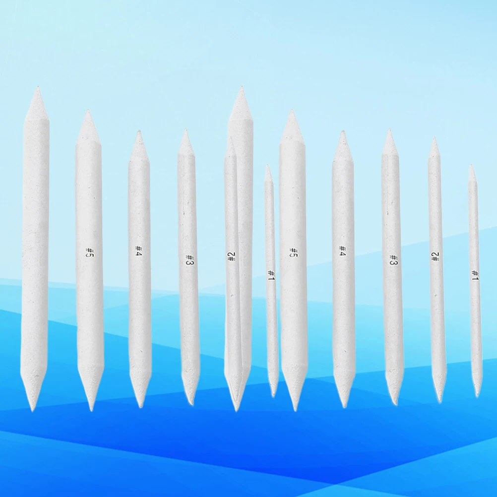 2 Sets Blending Stumps Drawing Tools Correction Pen Rice Paper Pencil White Sketch Rub Supplies Long Lasting Use For