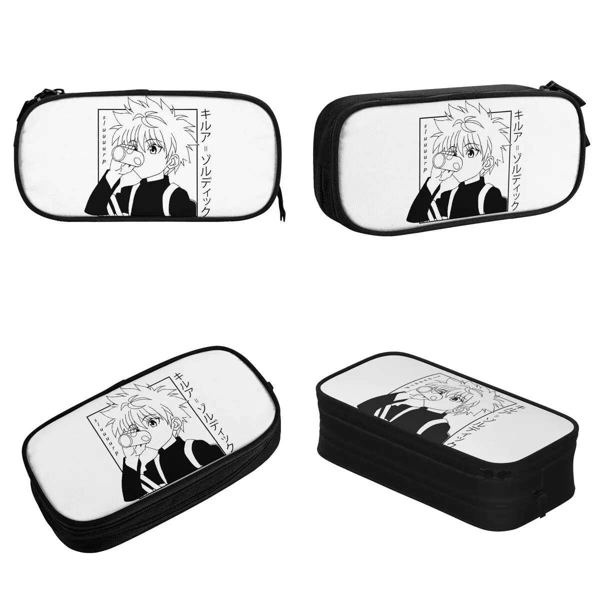 Piórnik Kawaii Hunter X Hunter Killua Zoldyck Piórnik HXH Piórnik Anime Pudełko na długopisy Dzieci Duże torby do przechowywania Materiały piśmiennicze