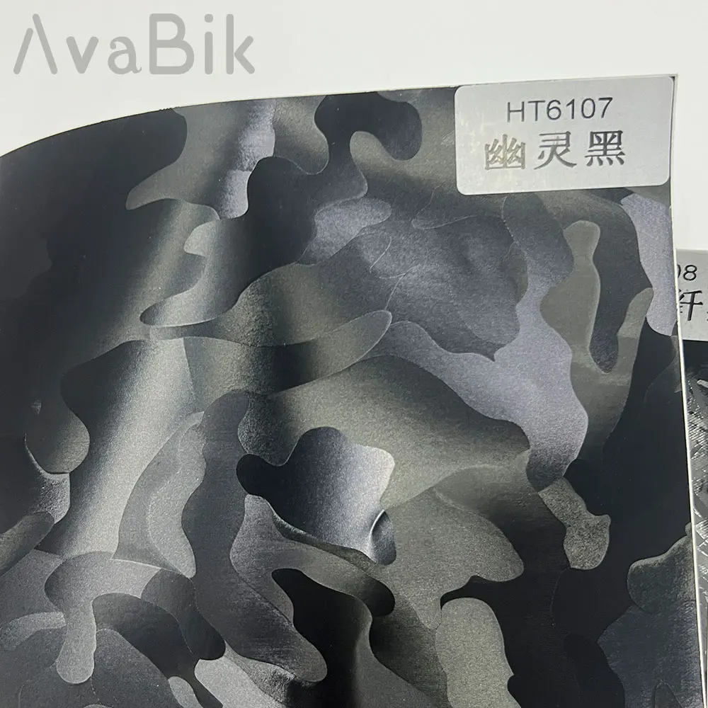 Matte Black Ghost texture Carbon Fiber Vinyl Wrap Film Decal Stickers For Car rearview mirror Motorcycle Wrapping Accessorie