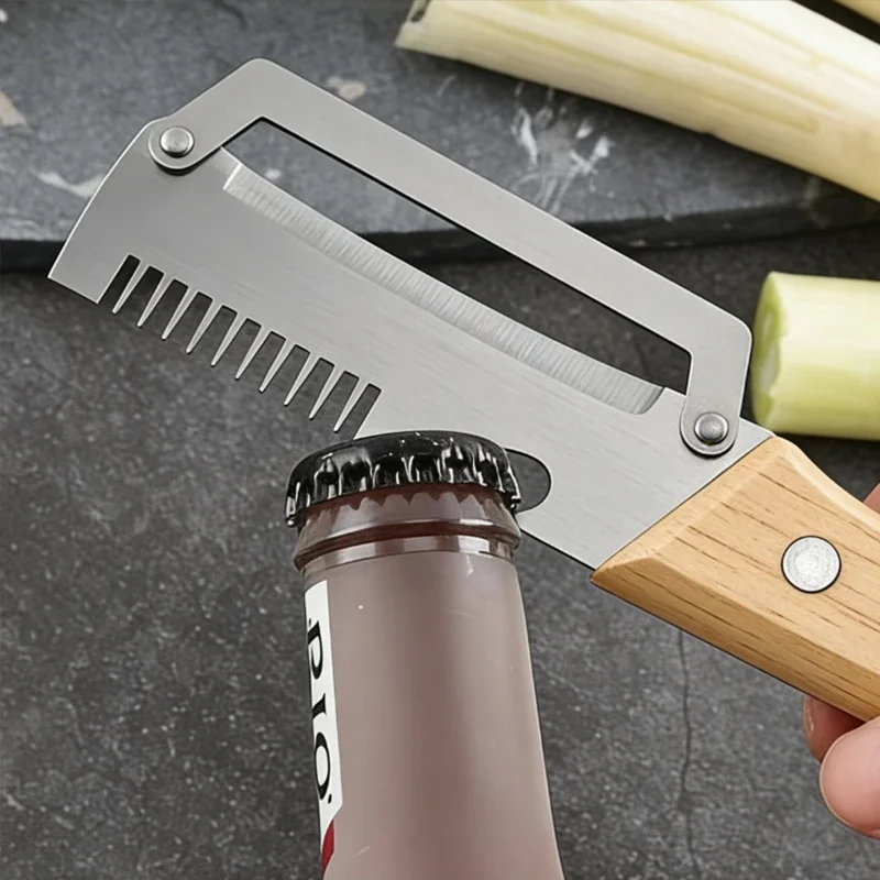 WXCOO Edelstahl-Küchenschere, multifunktionaler Obst- und Gemüseschäler, SK5-Spezialschere mit rutschfestem Griff – Detail 8