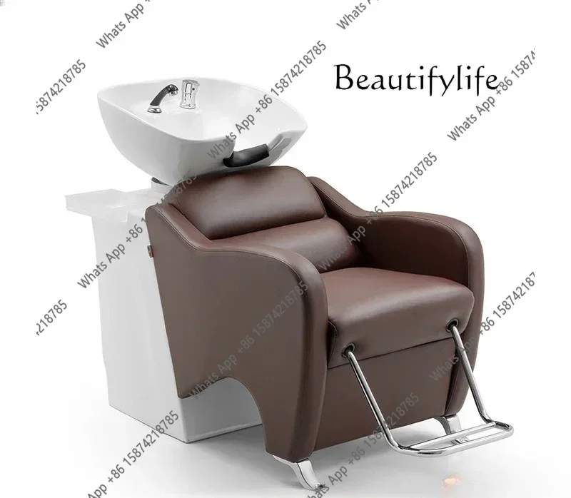 J Barber Shop Shampoo Bed Half-reclining Hair Salon Hair Special Flush Bed Spa Shop Beauty Shop Shampoo Bed