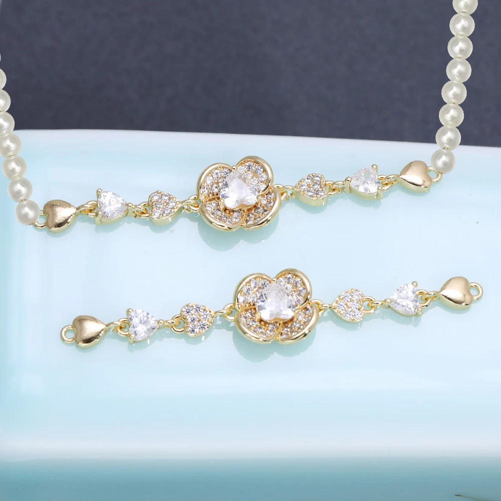 

Cordial Design 10Pcs 10*54MM Jewelry Accessories/Copper Connector/DIY CZ Necklace Pendant/Hand Made/Genuine Gold Plating #195166