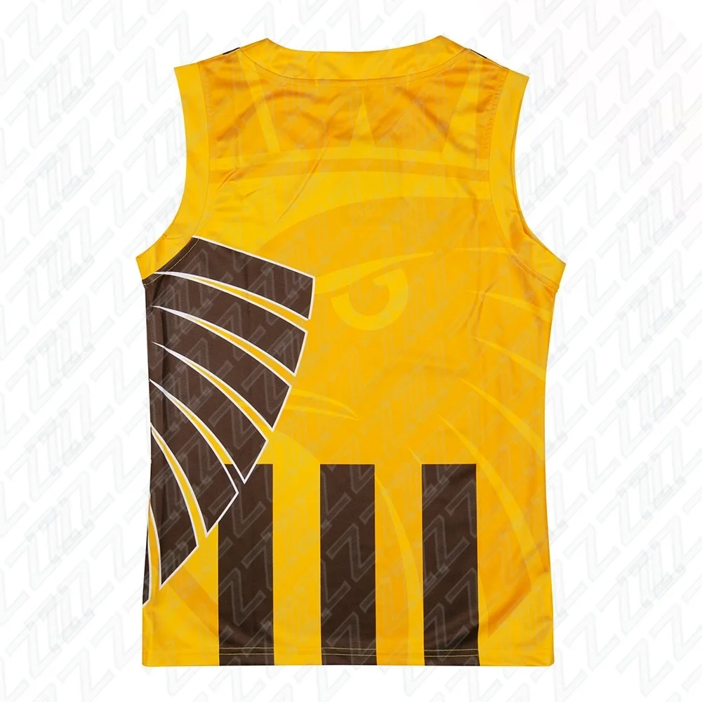 Hawthorne Hawks, Youth Training Vest, Sports and Fitness Vest, Sleeveless Australian Football Jersey, Replica Team Uniform