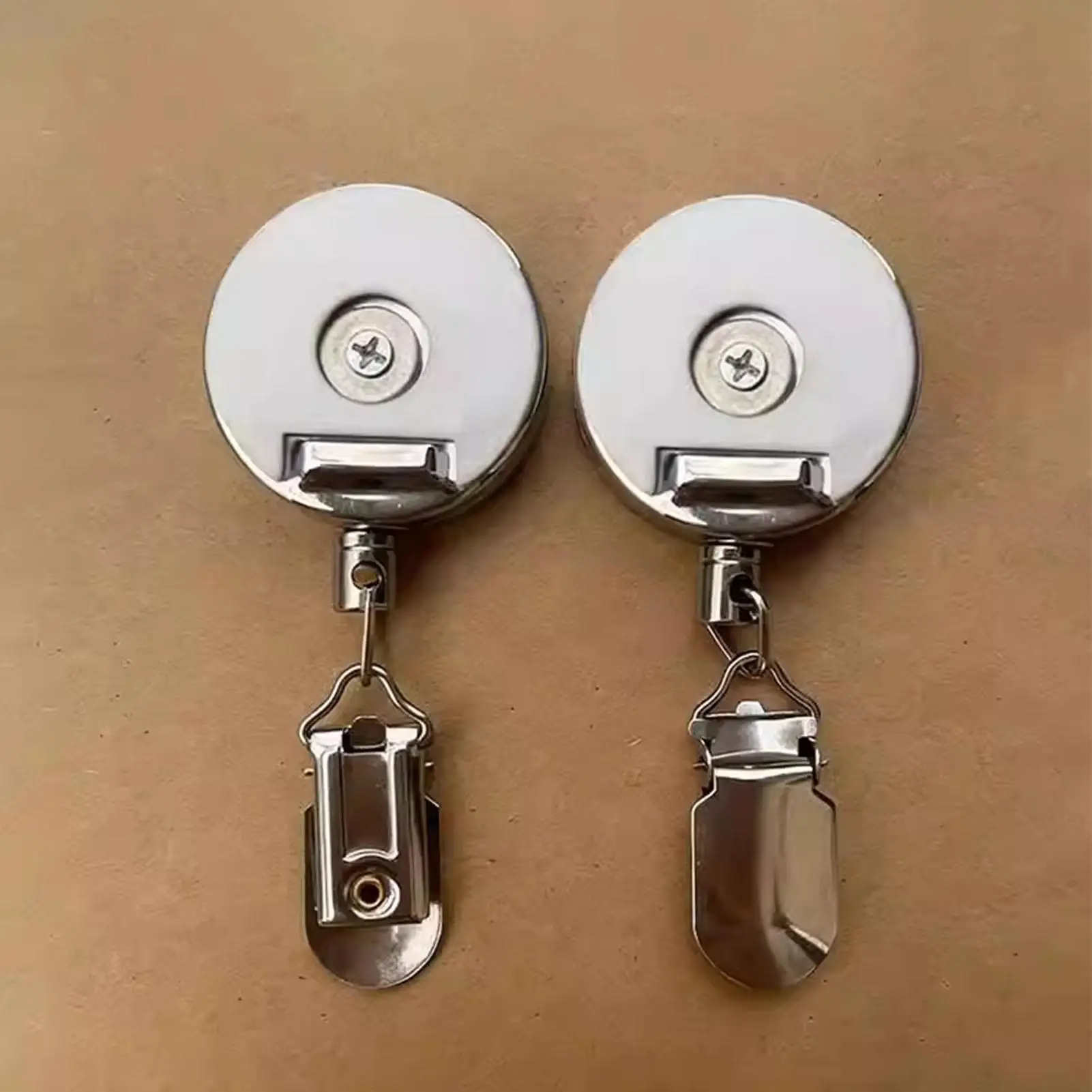 Adhesive Wall Mount Towel Clip Retractable Stainless Steel Towel Holder for Kitchen & Bathroom, No-Drill Rustproof Towel Rack