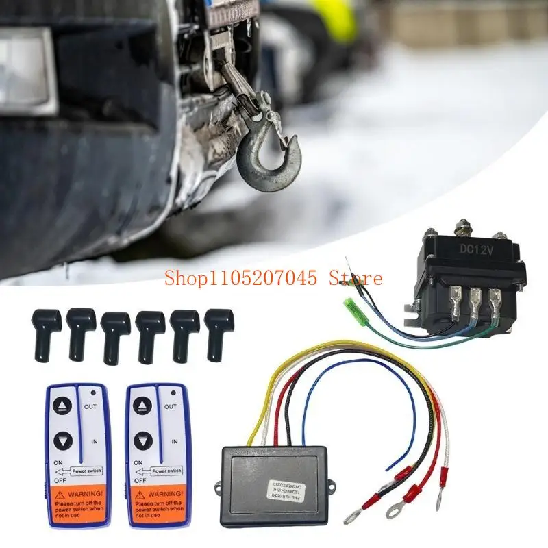 37cd Waterproof Efficient 250A 12V Winch Relays Wiring Connection Set for Reliable Power in Harsh Environments Car Boat Use