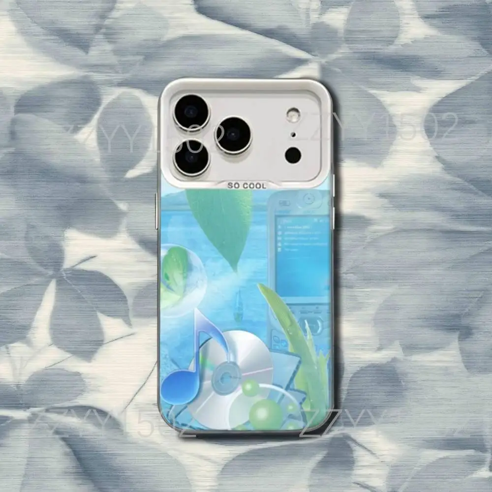 Frutiger Aero Art Phone Case For iPhone 17,16,15,14,13,12,X,8,Pro,Max,Plus,SE4,Air,Mini White IMD HD Matte