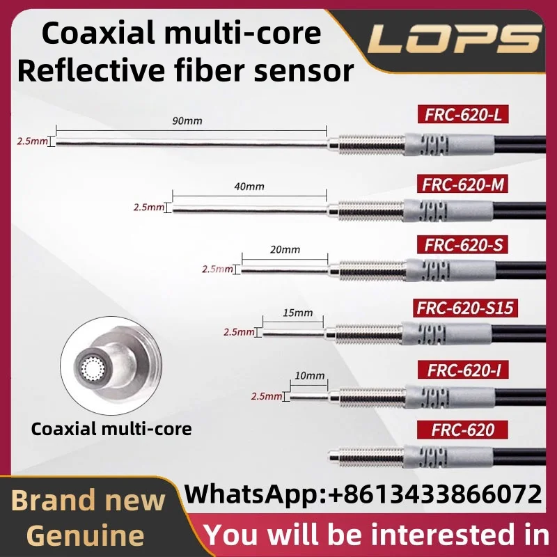 FRC-620 FRC-620-S5 FRC-620-I FRC-620-S15 FRC-620-S FRC-620-M FRC-620-L New RIKO Coaxial multi-core reflective fiber sensor