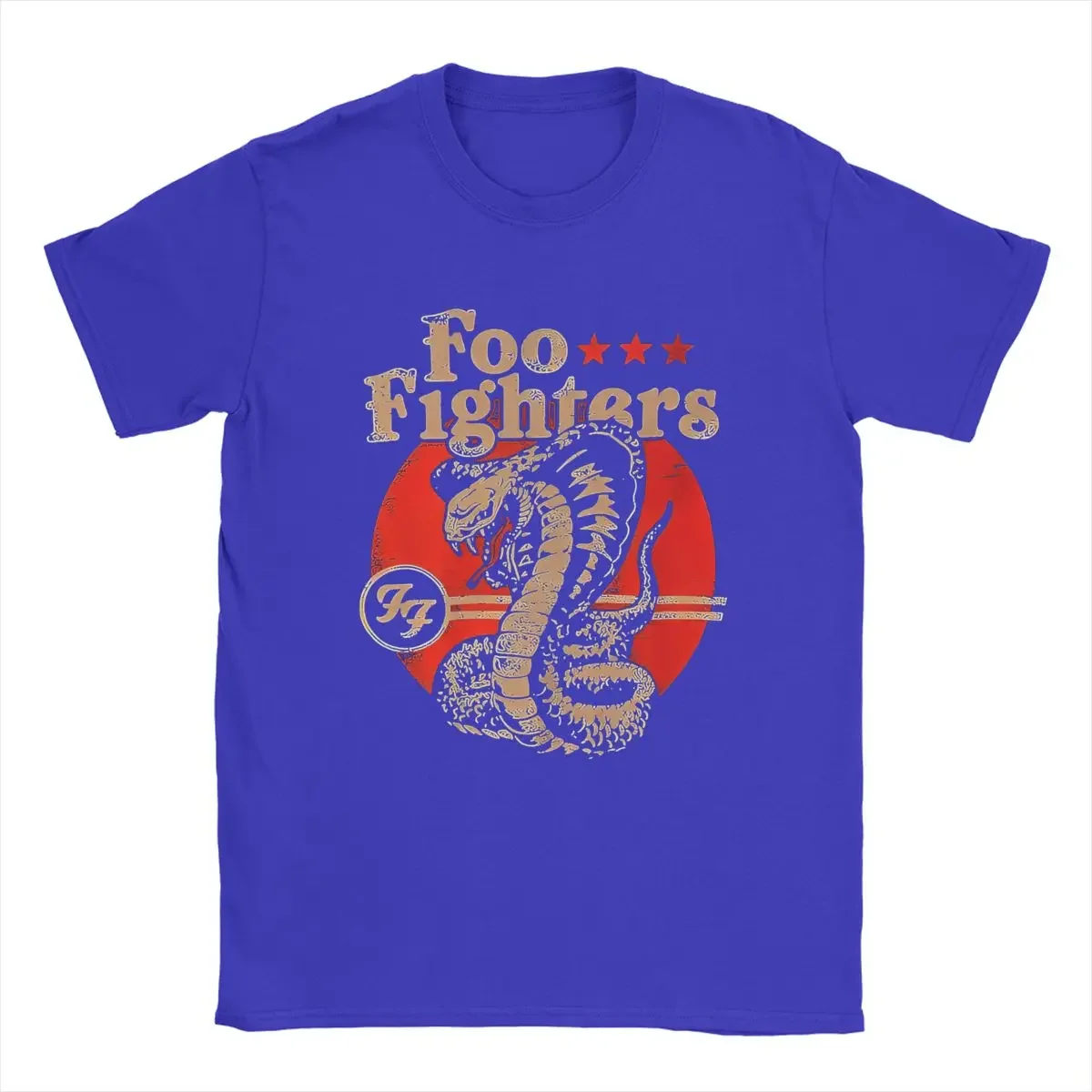 Rock Concert Short Sleeve Tees Gift Merchandise Unique Music F-Foo F-Fighters Band T-Shirts for Men O Neck 100% Cotton T Shirt