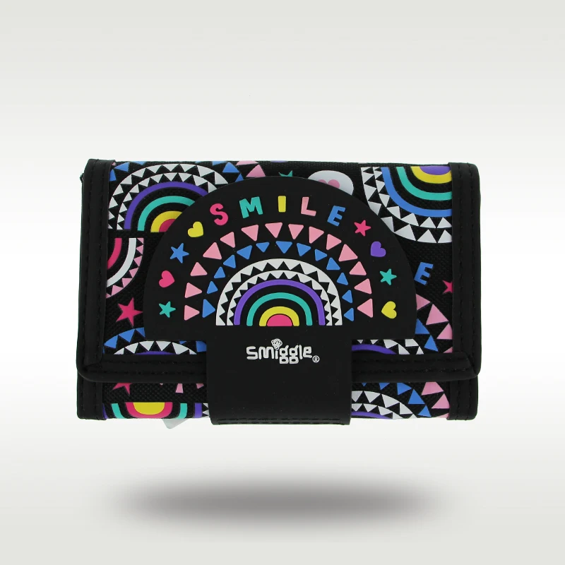 

Australia Smiggle Original Kids Wallet Girls Black Clutch Wallet Leather Card Bag Coin Wallet Original High Quality