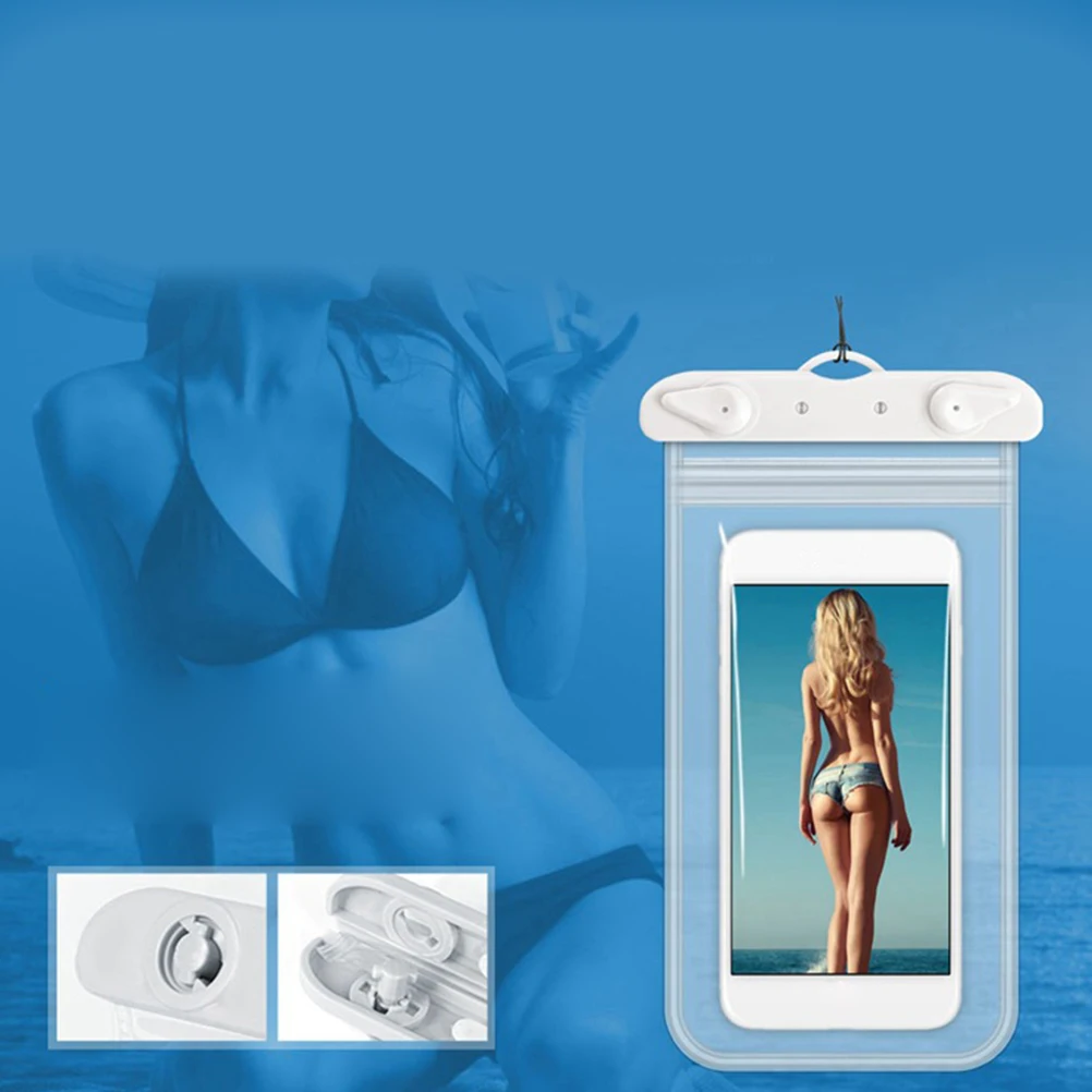 

4 Pcs Mobile Waterproof Bag PVC Material Phone Universal Diving Swimming Pouch Fishing