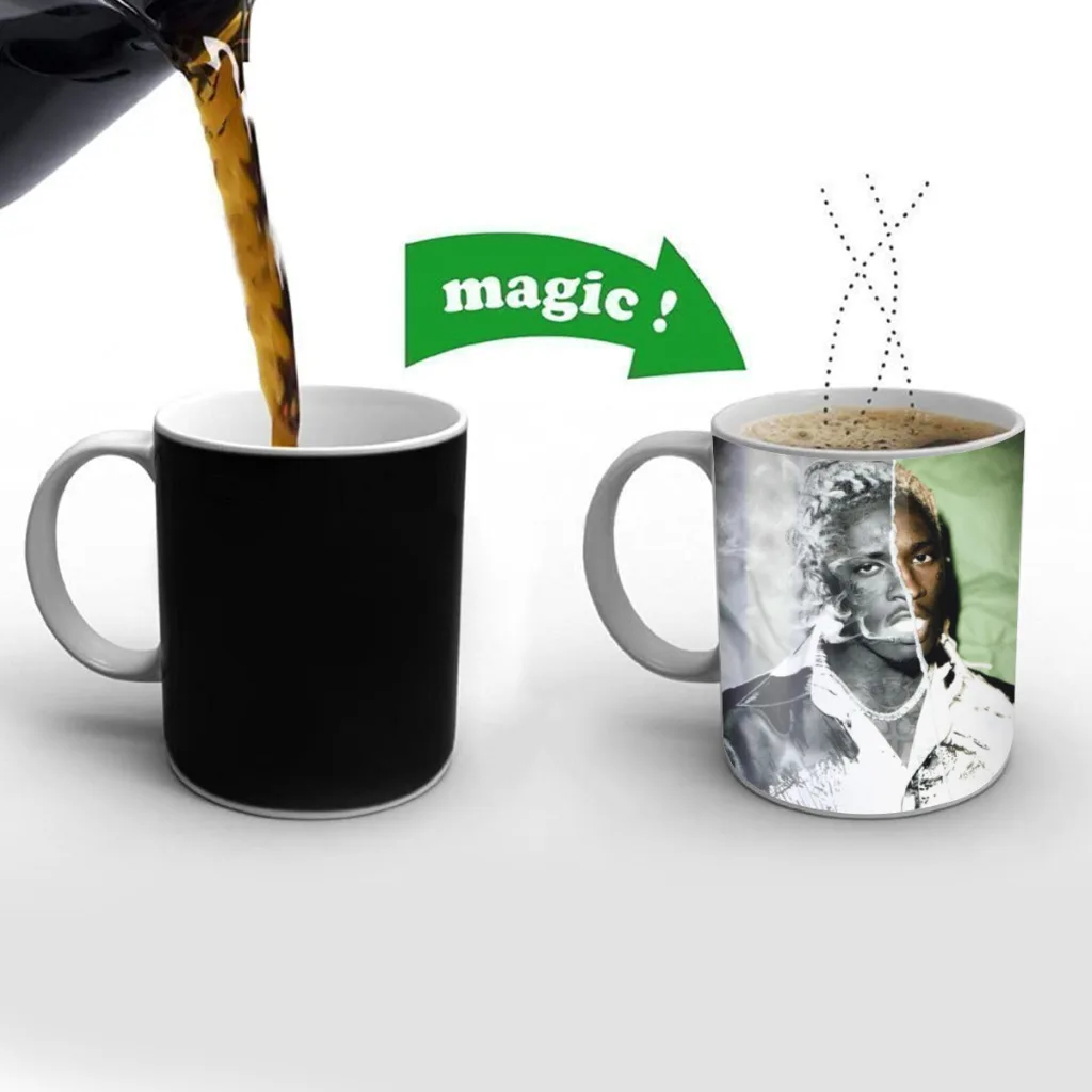 

Young T-Thug Pop Hip-Hop Rap Star Classic Friends Birthday Gifts Color Changing Magic Ceramic Creative Coffee Mugs Tea Cups