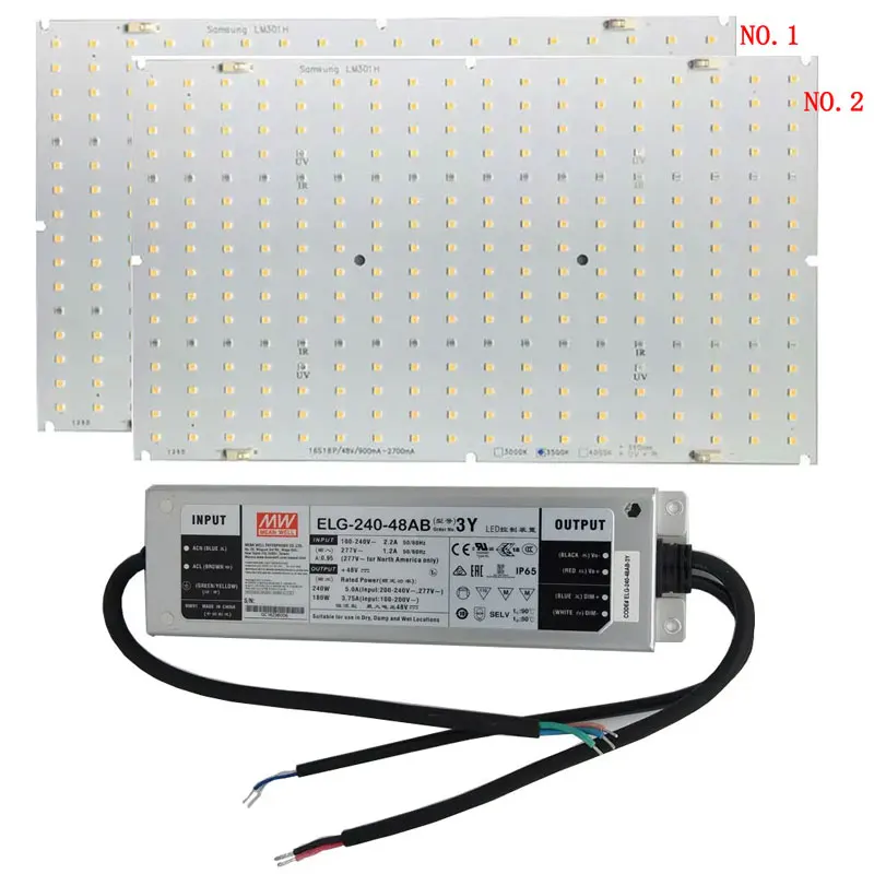 Samsung LED Grow Light Quantum Board LM301H with LM281B+ Plate MW Driver Phytolamp for Indoor Plant Growth Seedlings Epistar 660