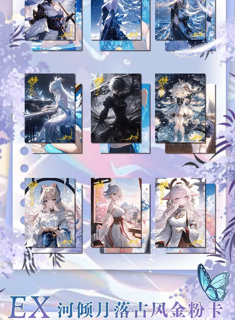 Wakawaka Goddess Story A6 Waifu Card Cloud Robe And Moonlight Anime Girl Ssp Ex Swimsuit Bikini Uniform Acrylic Color Paper card