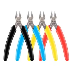 DIY Small Jewelry Diagonal Pliers Soft Cutting Electronic Pliers Mini Wire Cutters Wire Insulated Rubber Handle Model Hand Tools