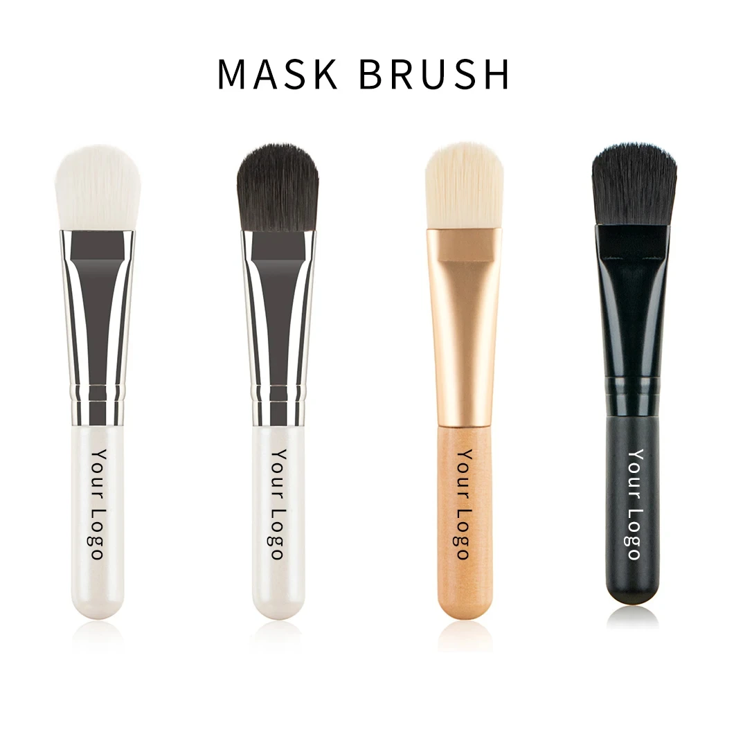 Brocha para mascarilla de pelo suave con logotipo personalizado, 50 piezas, accesorios, nueva herramienta de belleza, aplicación profesional, para maquillaje Facial