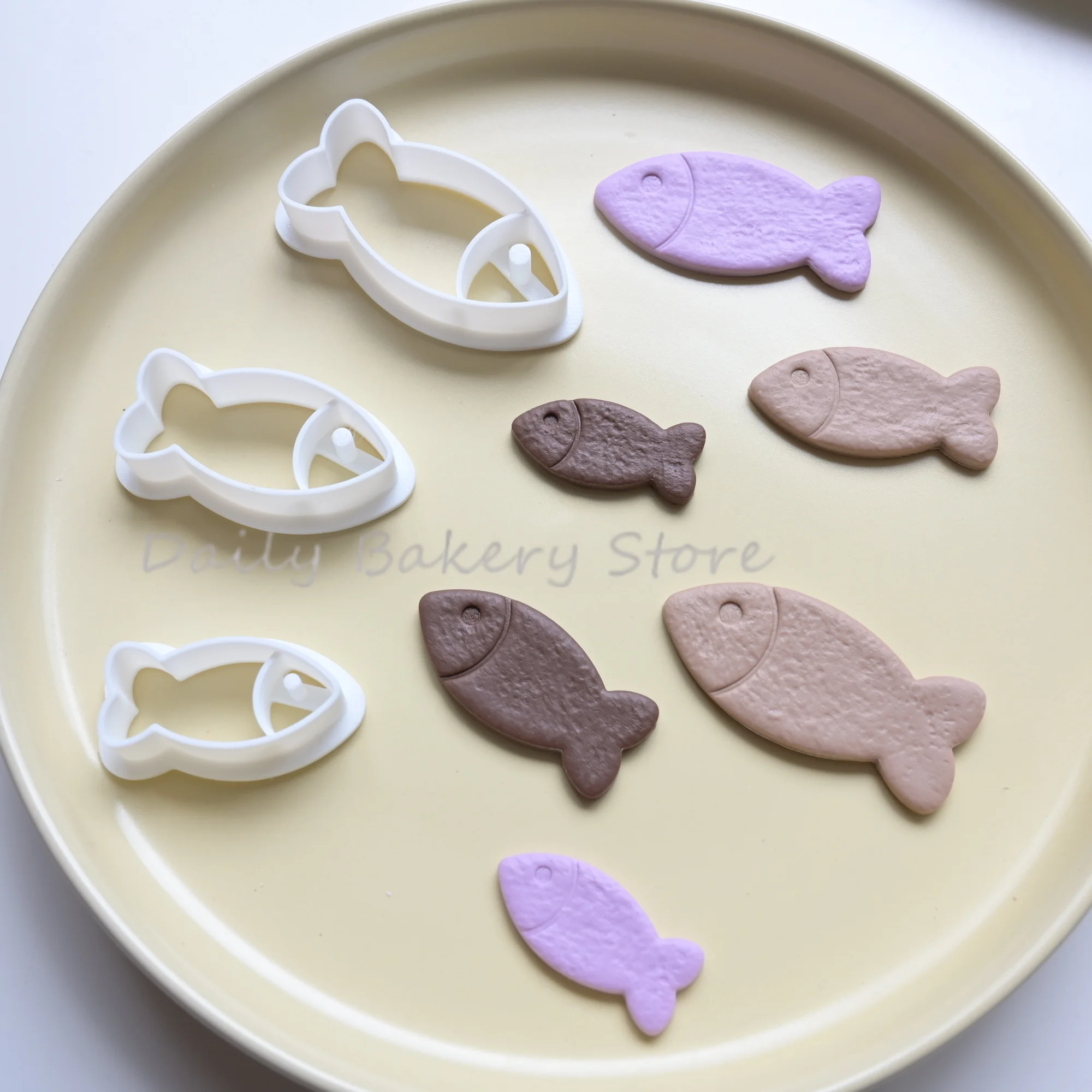 Mini Molde Cortador de Galletas de Pescado, Molde para Decorar Pasteles de Pescado de Dibujos Animados, Molde para Galletas de Fondant, Molde para Relieve de Galletas, Cortador de Galletas de Animales para Hornear