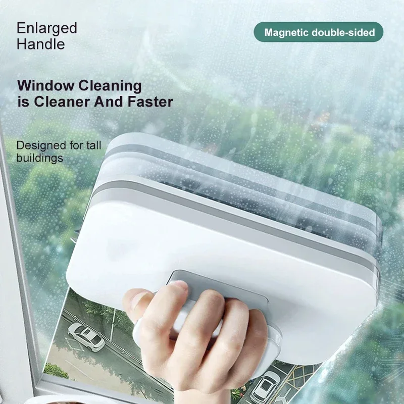 Double-Sided Magnetic Window Cleaner - Glass Scraper, New Household Cleaning Tool for Initial Washing