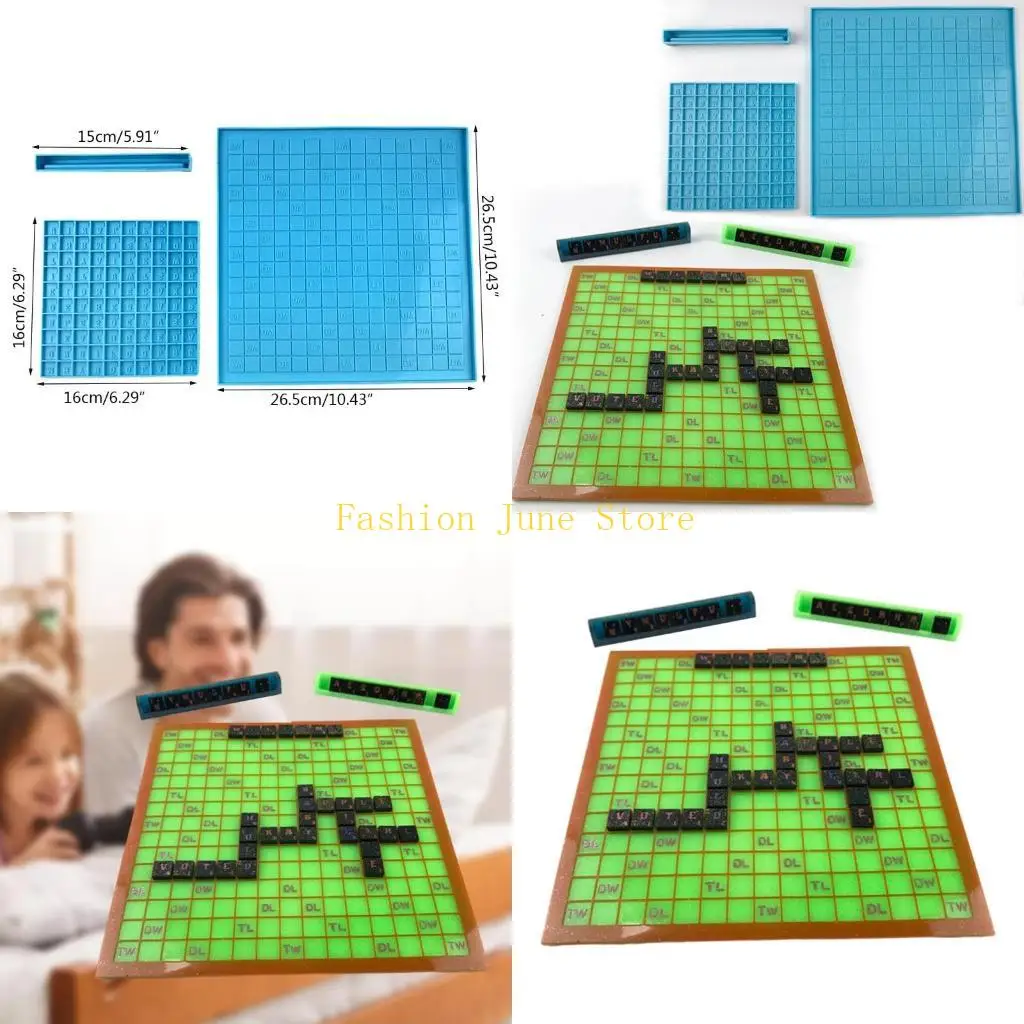N5KA Indoor/outdoor Party Puzzle Game Resin Casting Mold Matching Letter Word Mold