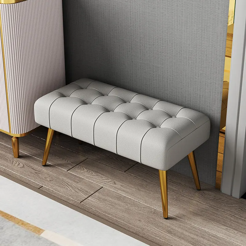#Entrance shoe change stoollight luxury long stools bedroom bedside stool living room sofas and seating Footrest Hallway ottoman