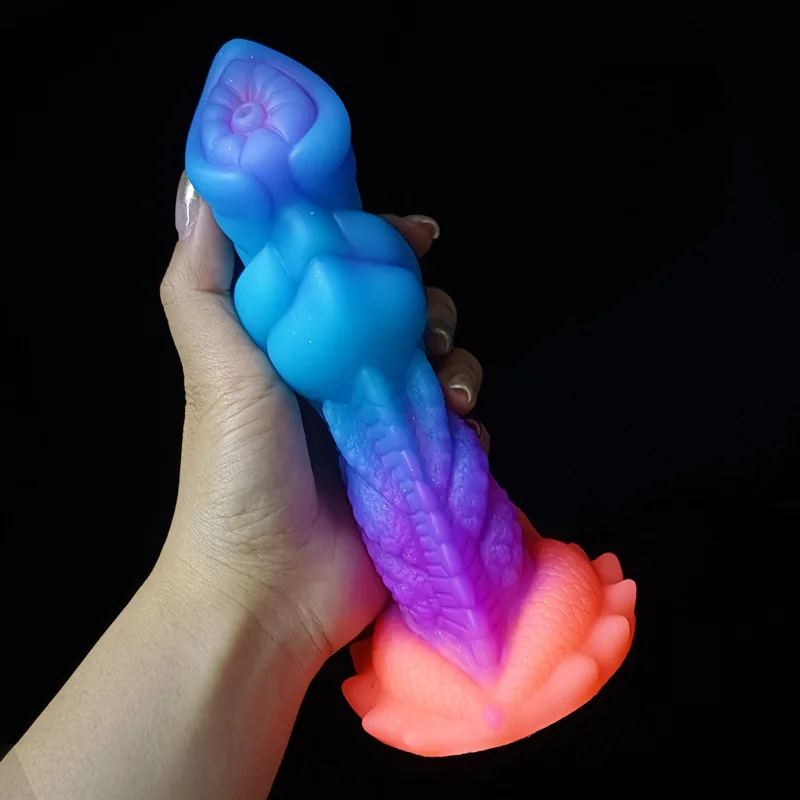 Factory Sales Anal Luminous Dildo Sex Toys For Women Huge Penis Dick Animal/Monster Horse Dildos Anal Plug Buttplug Adult 18+