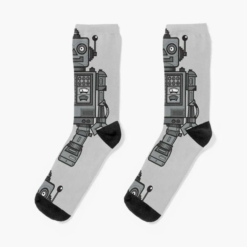 Vintage Robot Socks Soccer retro new in's Socks Women's Men's