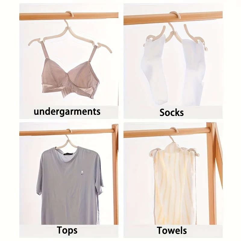 Percha de ropa de viaje plegable portátil: ahorro de espacio, plástico duradero, color aleatorio, ideal para accesorios de crucero