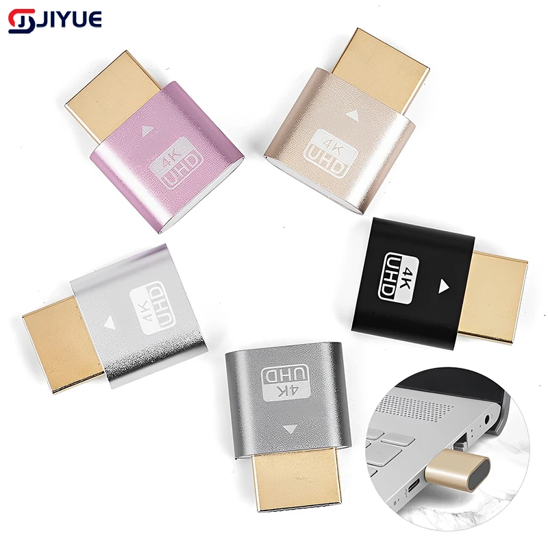 4K HDMI Virtual Display Adapter Streaming Device Virtual Display High-Resolution Wireless Display Adapter Emulator Dummy Plug