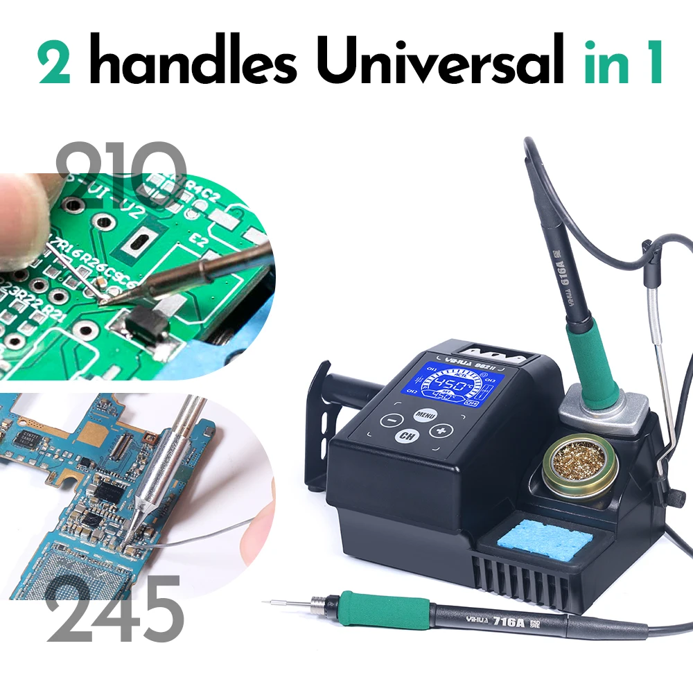 YIHUA 982-II Touch Screen C245 C210 Electronic Soldering Iron Station Repaid Heating  for  Precision Soldering