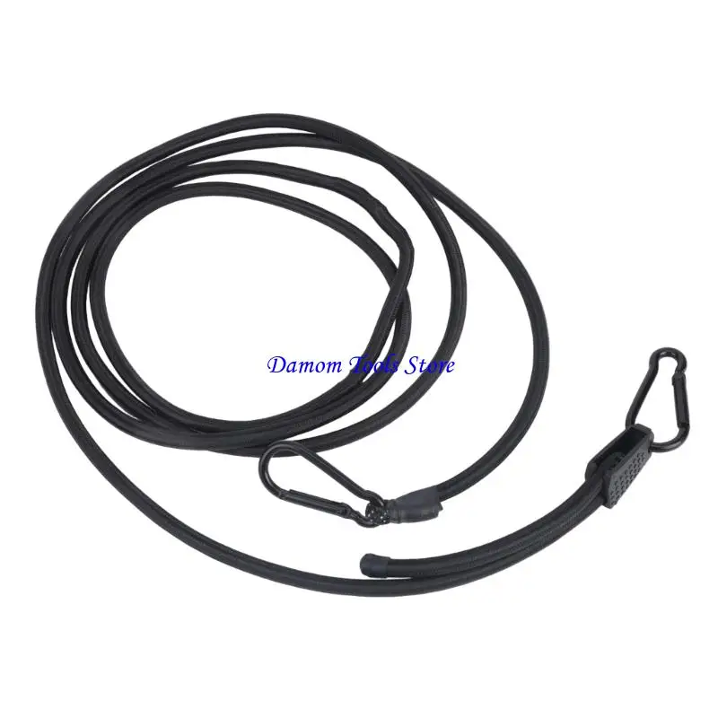 57BE Black Latex Fastening Cord for Household and Shelf Organization Rubber Tensioner