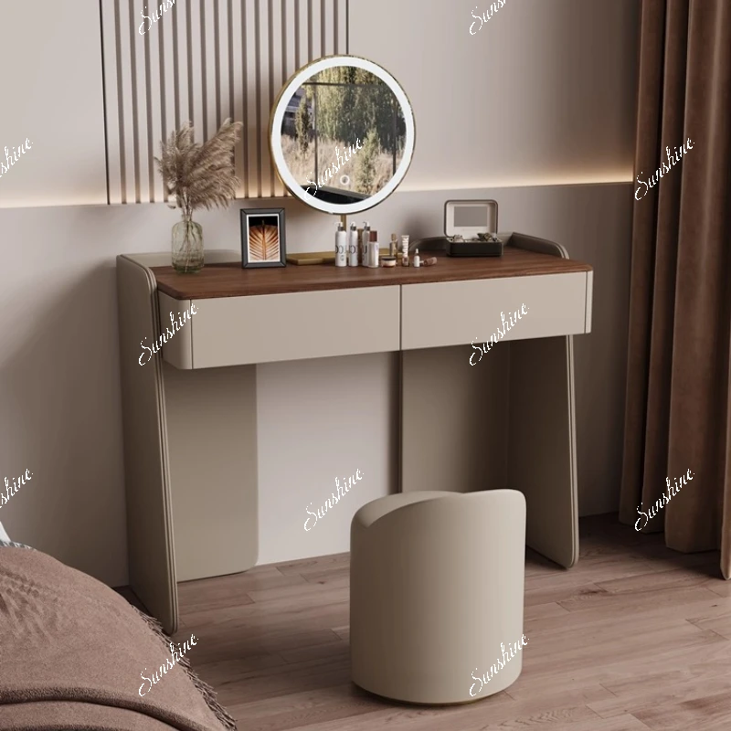 Italian minimalist solid wood, master bedroom dresser, small apartment, bedside storage