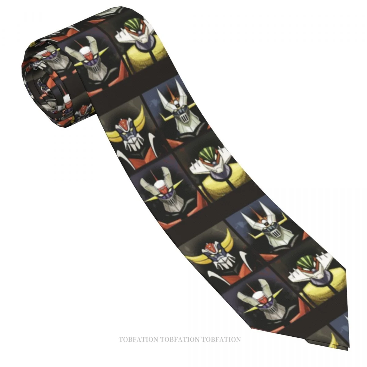 UFO Robot Grendizer Robot Wars Save The Peace Go Nagai Tribute Men Ties Hip-Hop Street Business Wedding Party Shirt Accessories