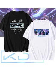 (Uniqlo) LOL League of Legends game KDA girl group game Tshirt Men Cotton T-shirt Top Summer Women Cotton T-Shirt Men Clothing