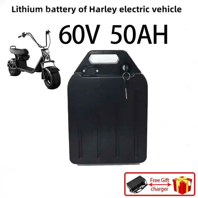 Imagem -05 - Bateria de Lítio Impermeável Original para Motocicleta Elétrica Usada para Citycoco Scooter e Bicicleta 60v 20ah 30ah 40ah 18650 Célula 3001800w