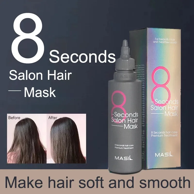 Korean 8 Seconds Salon Hair Mask Masil Hair Restoration Premium Treatments Keratin Repairing Supple Hydration Hair Care Mask