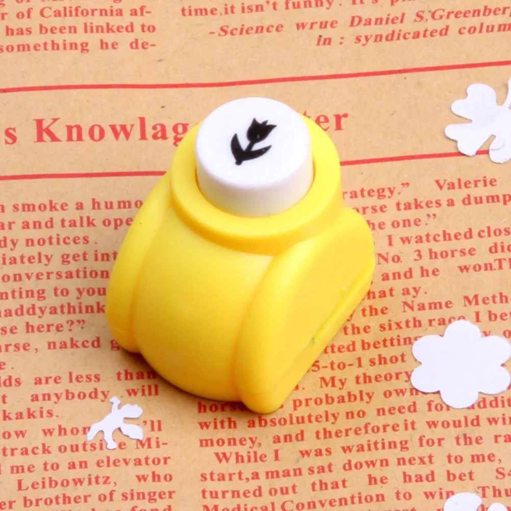 12Pcs Mini Paper Punch Machine DIY Craft Tool for Scrapbooking Gift Tags Embossed Pattern Design Random Color Punch Paper Cutter
