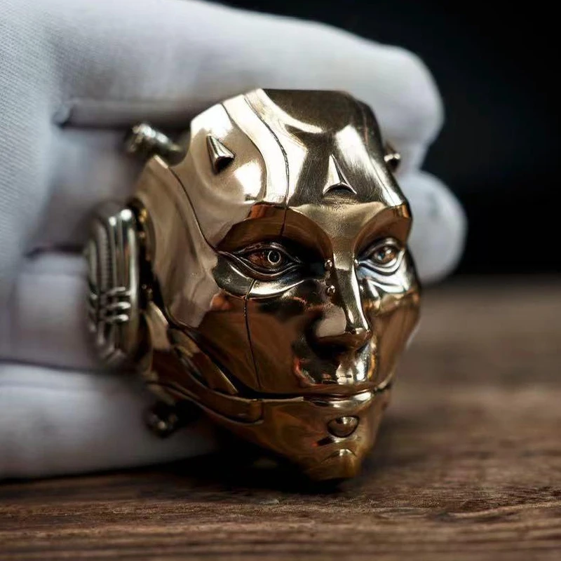 Creative Outdoor Portable EDC Magnetic Mechanical Skull Mask Pendant Finger Toy Tool