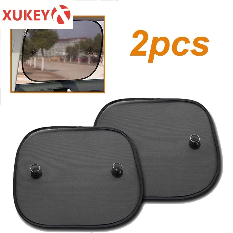 Super Quality 2pcs Black Side Car Sun Shades Rear Window Sunshades Cover Mesh Visor Shield Screen Interior UV protection