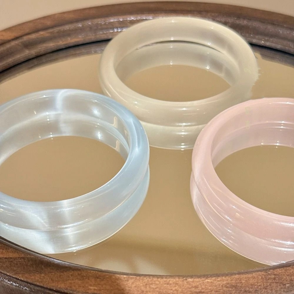 هندسية النمط الصيني الإسورة جولة الأبيض ضوء القمر سوار دائري مجوهرات اكسسوارات النمط القديم الرجعية اليد الدائري